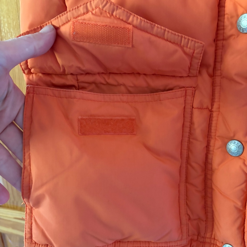 JCrew Puffer Vest Women’s XS Bright Orange - Picture 3 of 6
